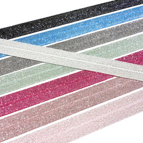 Glitteri joustokanttinauha Foe 20mm/1m, useita värejä