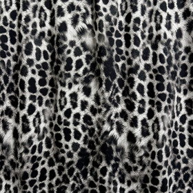 Viskoosi twill: Leopard, musta - valko - harmaa