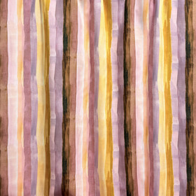 Kudottu viskoosi: Pystyraidat, laventeli - mauve - keltainen - ruskea