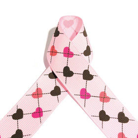 Ripsinauha: Sydän 25mm, vaaleanpunainen