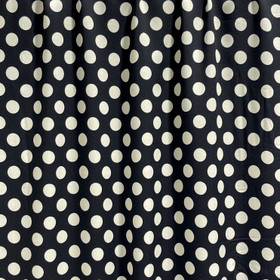Viskoosi twill: Pallot, musta - luonnonvalkoinen