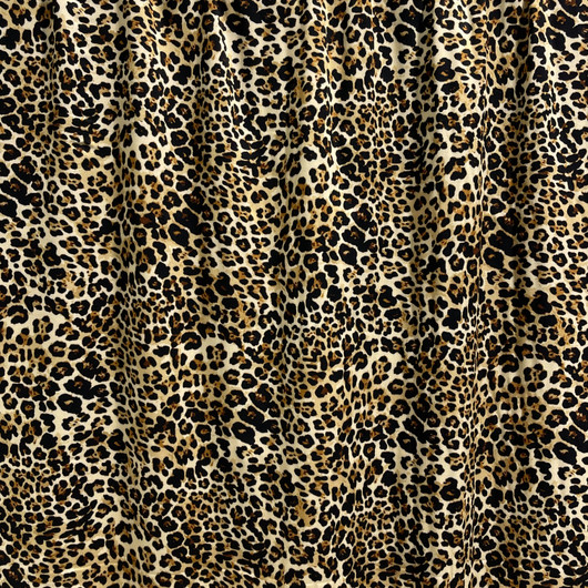 Viskoosi twill: Leopard, beige - kameli - musta