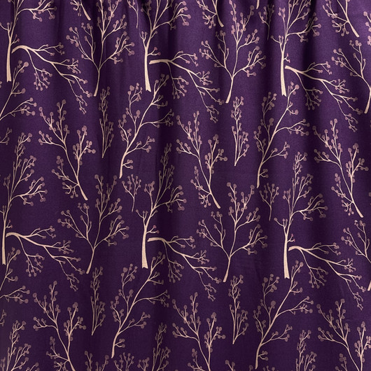 Viskoosi twill: Oksat, luumu - mauve - beige