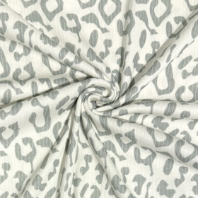 Leveä puuvillaribbitrikoo: Leopard, khaki