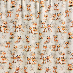 Digitrikoo: Ketut ja kukat, beige - oranssi