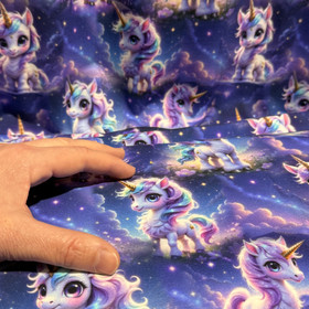 Digitrikoo: Yksisarviset ja pilvet, sinivioletti - vaaleanpunainen - turkoosi