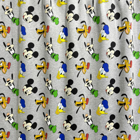 Aku, Pluto ja Hessu -joustocollege, meleerattu vaaleanharmaa