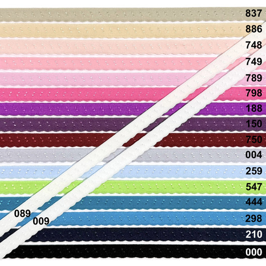 Taitettu joustokantti 10mm, useita värejä