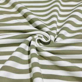 Joustocollege: Raita 1cm, khaki - luonnonvalkoinen