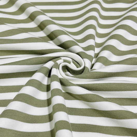 Joustocollege: Raita 1cm, khaki - luonnonvalkoinen