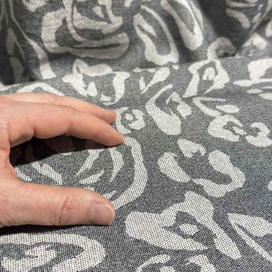 Viskoosi twill: Leopard, harmaa