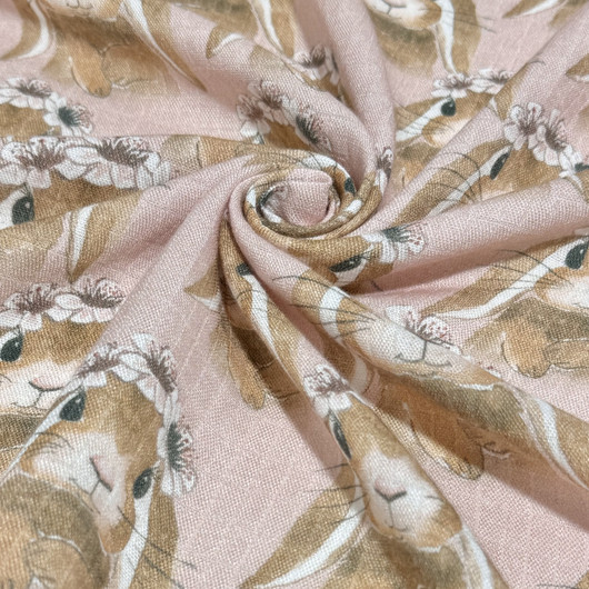 Kaverini: Alice bambu double gauze, roosa