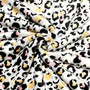 Polar fleece: Leopard hopeanharmaa - okra - vaaleanpunainen