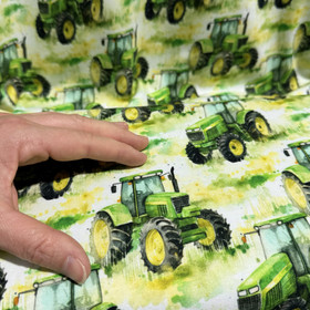 Digitrikoo: Vihreät pienet traktorit, valkoinen - vihreä