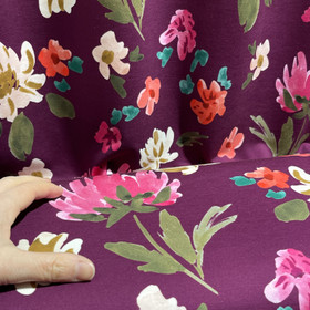 Digijoustocollege: Isot kukat, viininpunainen - pinkki - oliivi