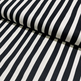 Canvas: Pystyraita, musta - valkoinen 