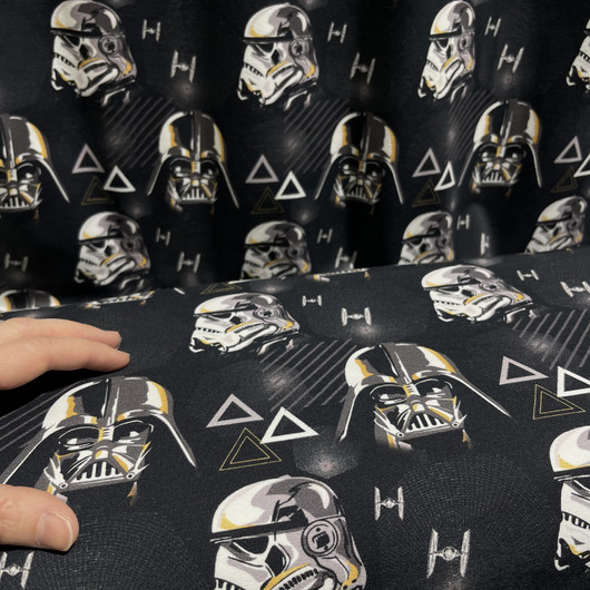 Star wars -trikookangas: Darth Vader, musta - harmaa - keltainen
