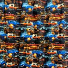 Digitrikoo: Drifting autot, musta - monivärinen