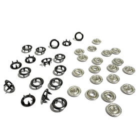 Metallinen rengasneppari 10mm / 10kpl, läpivärjätty musta