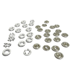 Metallinen rengasneppari 10mm / 10kpl, vaaleanharmaa