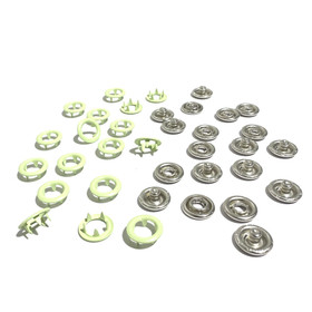 Metallinen rengasneppari 10mm / 10kpl, vaaleanvihreä