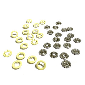 Metallinen rengasneppari 10mm / 10kpl, vaaleankeltainen