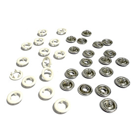 Metallinen rengasneppari 10mm / 10kpl, luonnonvalkoinen