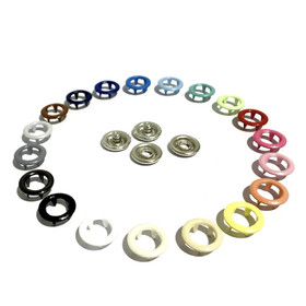 Metallinen rengasneppari 10mm / 10kpl, läpivärjätty musta