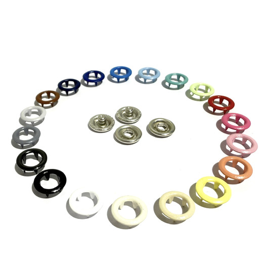 Metallinen rengasneppari 10mm / 10kpl, pinkki