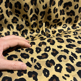 Puuvillavoilee: Leopard, toffee - ruskea - musta