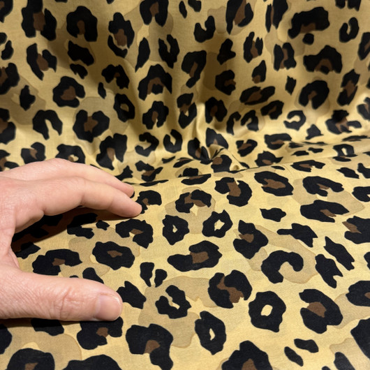 Puuvillavoilee: Leopard, toffee - ruskea - musta