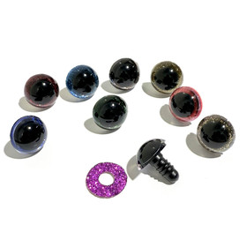 Glitteri turvasilmä 18mm, useita eri värejä