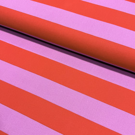 Canvas: Vaakaraidat, punainen - laventeli
