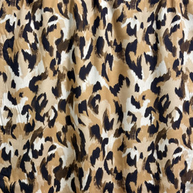 Kudottu viskoosi: Suuri leopard, beige - valkoinen - musta