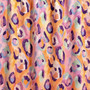 Kudottu viskoosi: Suuri leopard, oranssi - violetti - vaaleanpunainen