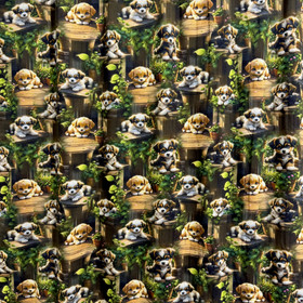 Digitrikoo: Koiranpennut, ruskea - vihreä