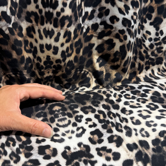Digitrikoo: Jätti leopard, vaalea beige - taube - musta 