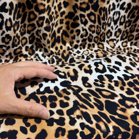 Digitrikoo: Leopard liukuvärjätty, kameli - valkoinen - musta 