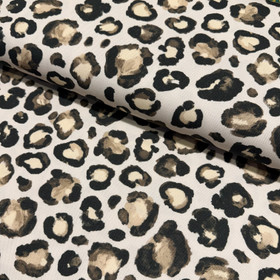 Canvas: Leopard, vaalea beige - musta - ruskea 