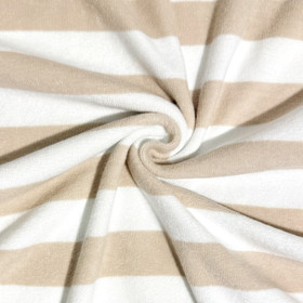 Joustofrotee: Raita, beige - valkoinen