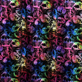 Digijoustocollege: Värikkäät pääkallot, musta - monivärinen