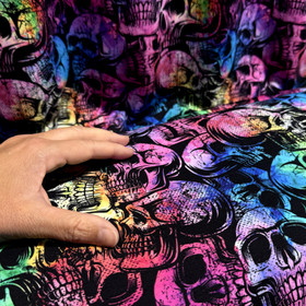 Digijoustocollege: Värikkäät pääkallot, musta - monivärinen