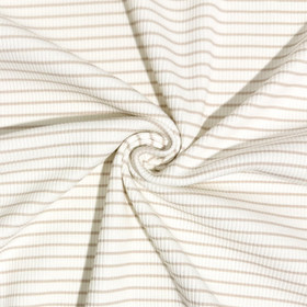 Ribbitrikoo: Raidat, valkoinen - beige