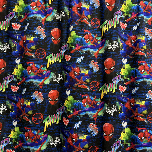 Spider-man -trikookangas: Graffiti, musta - sininen