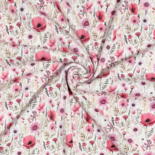 Ribbitrikoo: Roosat ja fuksiat kukat, valkoinen