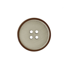 Prym: Marmorinappi ruskealla reunuksella, 20mm, tumma beige