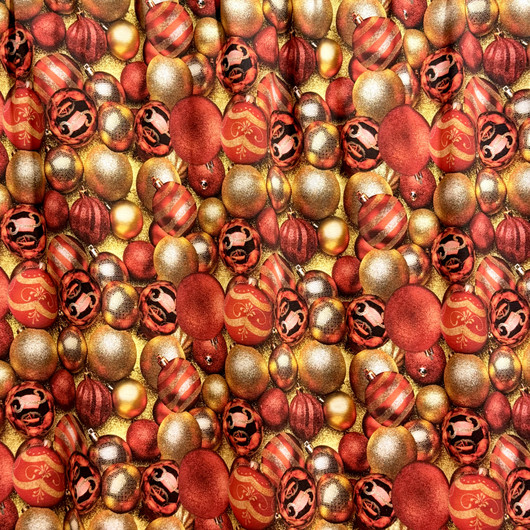 Digitrikoo: Joulupallot, kulta - punainen