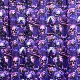 Digitrikoo: Pääkallot, hämähäkit ja kissat, violetti