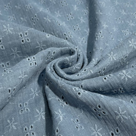 Brodeerattu Double gauze: Jeans