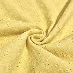 Brodeerattu Double gauze: Vaaleankeltainen